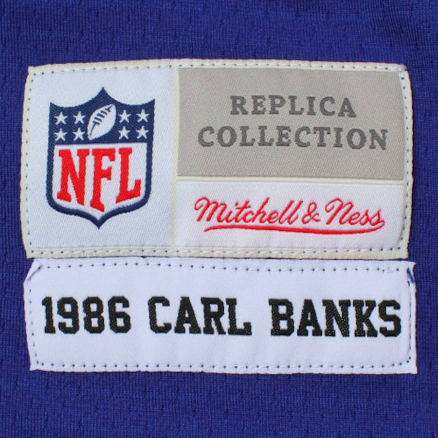 Mens New York Giants Carl Banks Mitchell & Ness Royal Blue Retired Player Vintage Jersey