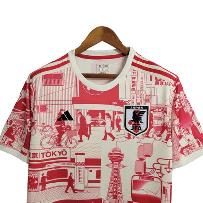 2023 Japan Weiß Rot Tokyo Special Edition Trikot - Fanversion