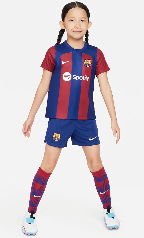 2023/2024 Barcelona Heim-Fußballset (Trikot + Shorts)