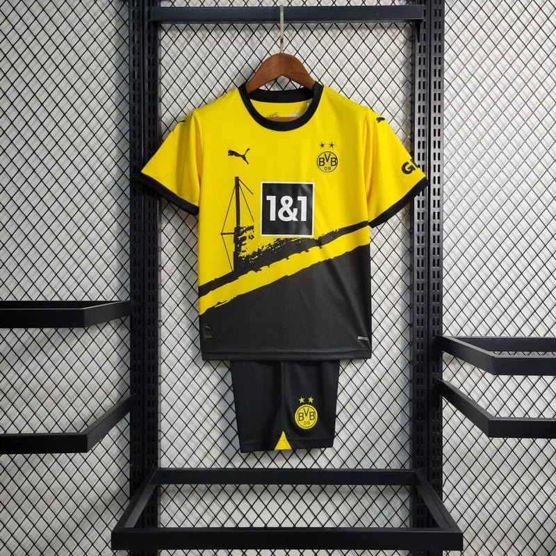 2023/2024  Kids Size Dortmund Home set ( jersey+Shorts )