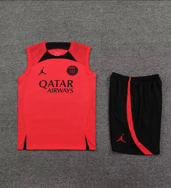 2023/2024 Psg Paris Saint-Germain pre-match training sleeveless Pink set