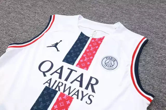 2023/2024 Psg Paris Saint-Germain X Lv pre-match Sleeveless training White set