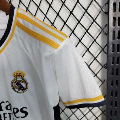 2023/2024 Real Madrid Home Football set Kids ( jersey+Shorts )