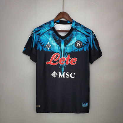 21/22 S.S.C. Napoli black blue Kappa × Marcelo Burlon kit