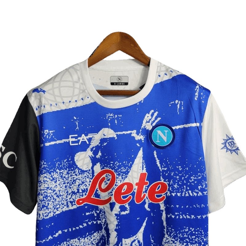 23-24 Napoli Blaues &quot;Maradona&quot; Special Edition Trikot - Fanversion 