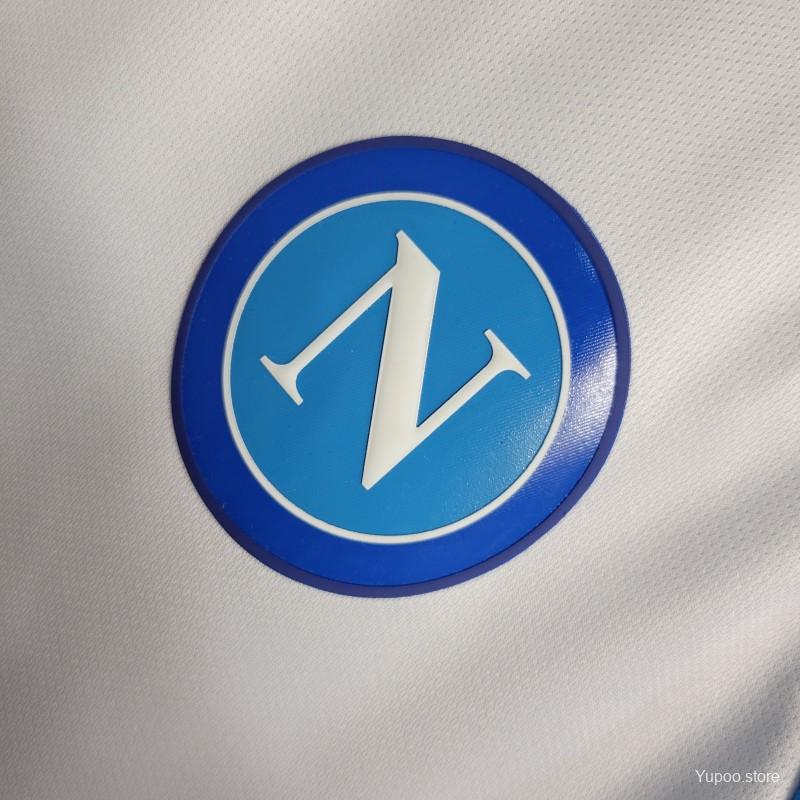 23-24 Napoli Face Game Lozano White Kit - Fan version