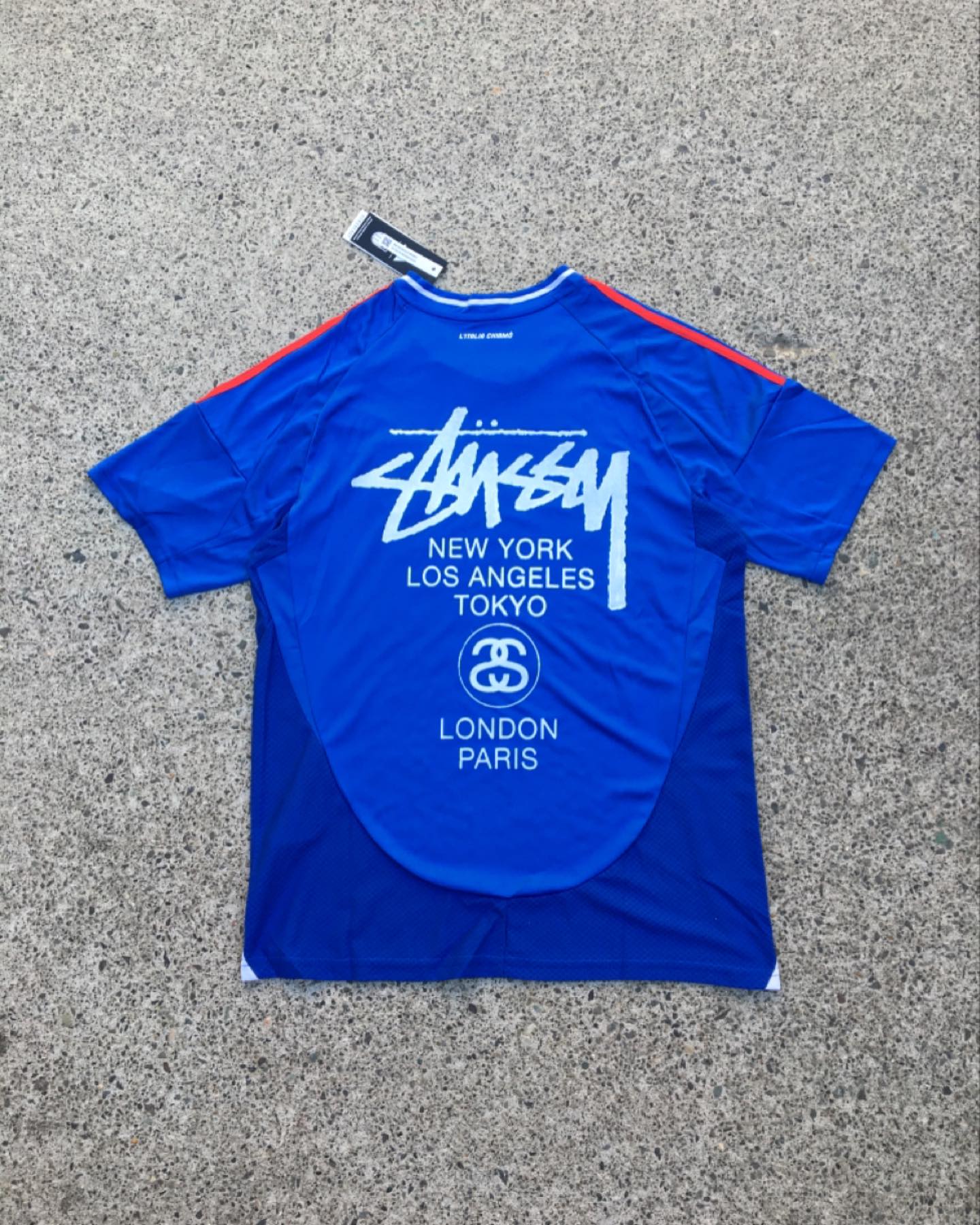 Bleu stussy italien jersey