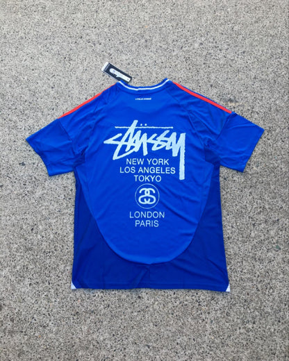 Bleu stussy italien jersey