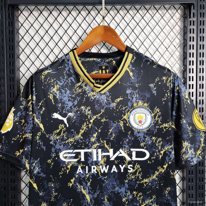 23/24 Manchester City Black Gold Special Edition kit - Fan version