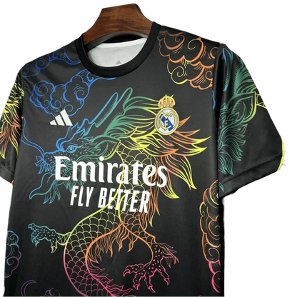 24/25 Los Blancos Black Multi-Color Dragon Special Kit - Fan Version | 365djerseys Store