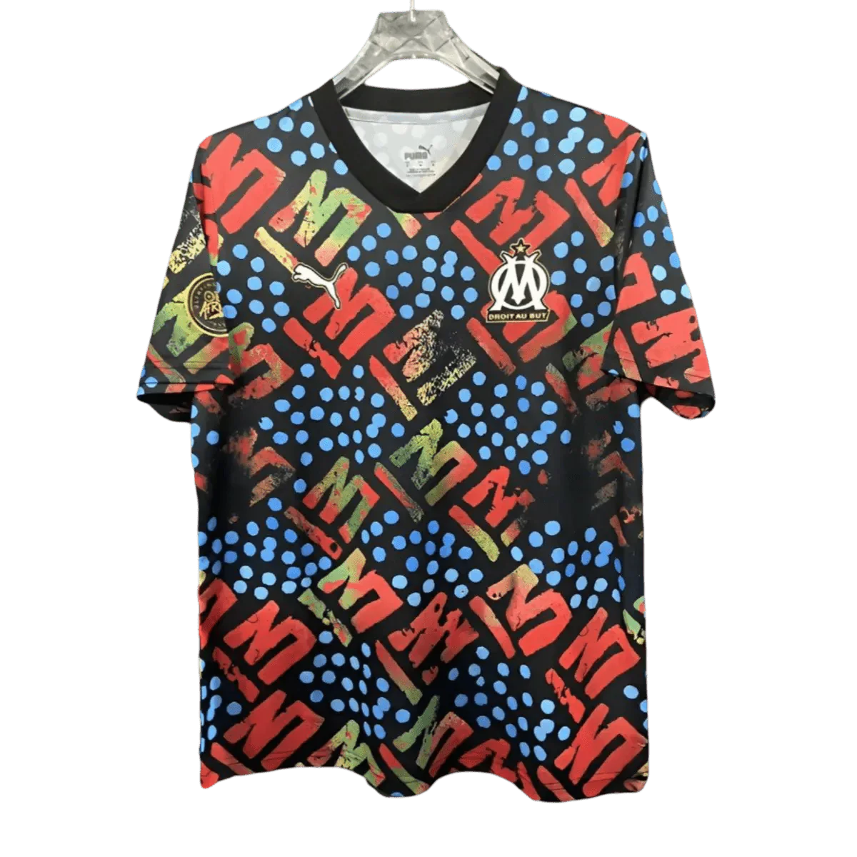 24/25 Olympique Marseille Afrika Schwarzes Spezial-Pre-Match-Kit - Fan-Version | 365djerseys Store