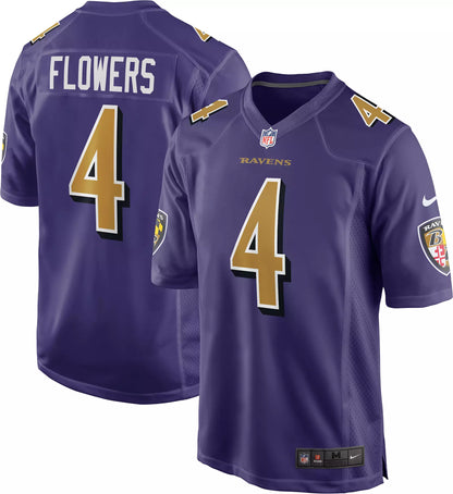 Youth Zay Flowers Baltimore Ravens Nike Alternate Purple Game Jersey