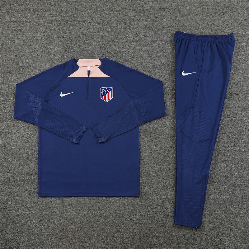 Atletico Madrid 23-24 Royal Blue Tracksuit (half-zip)