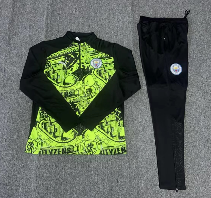 Manchester City Tracksuit 24/25 Black and green