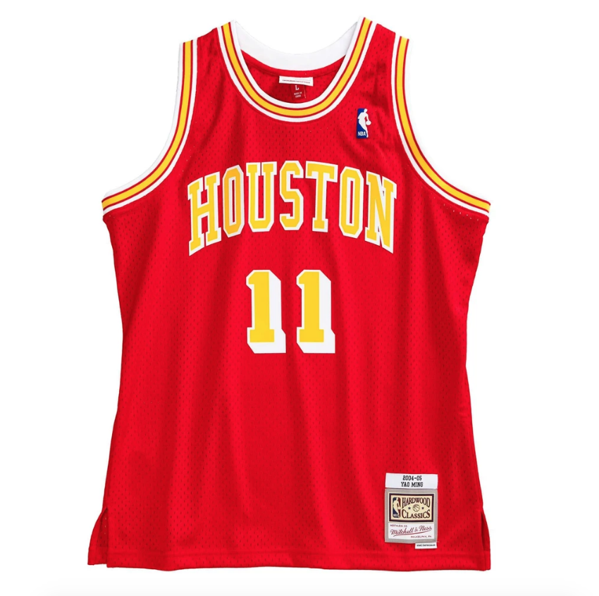 Men’s Yao Ming Houston Rockets 2004-05 Red Swingman Jersey By Mitchell &amp; Ness