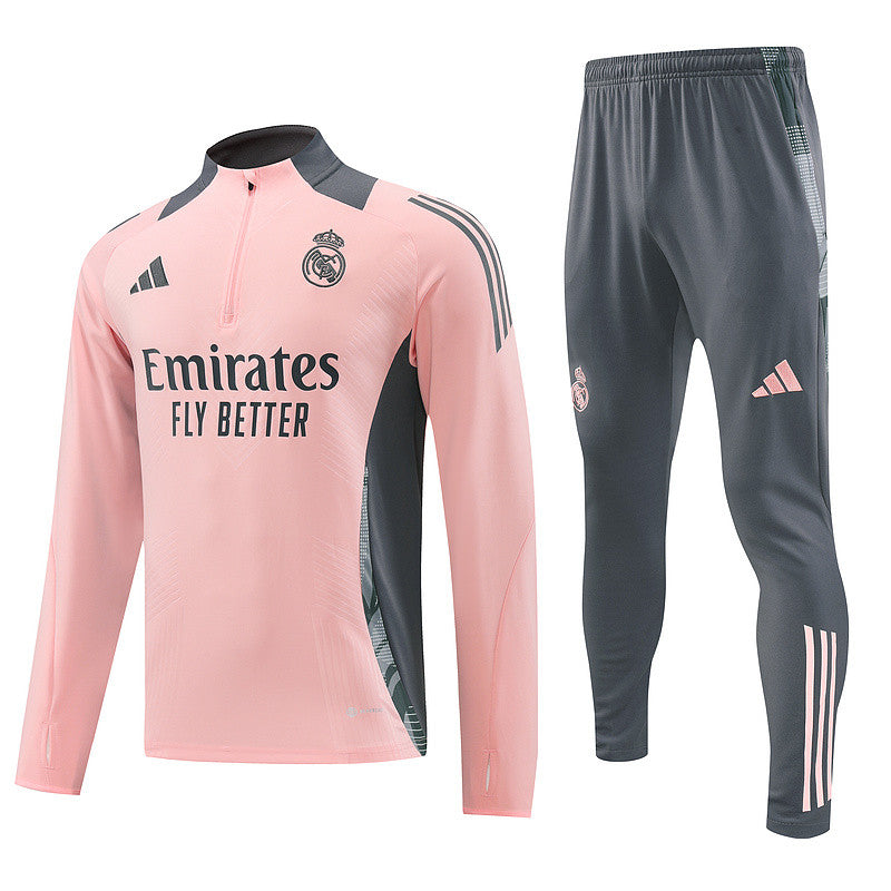 Real Madrid Tracksuit Pink &amp; Grey