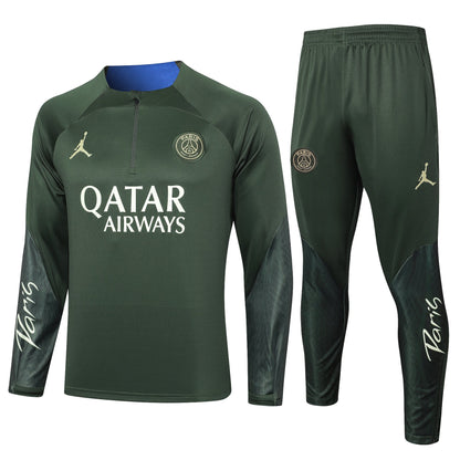 PSG 23-24  Dark Green khaki Tracksuit