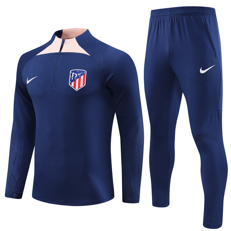 Atletico Madrid 23-24 Royal Blue Tracksuit (half-zip)