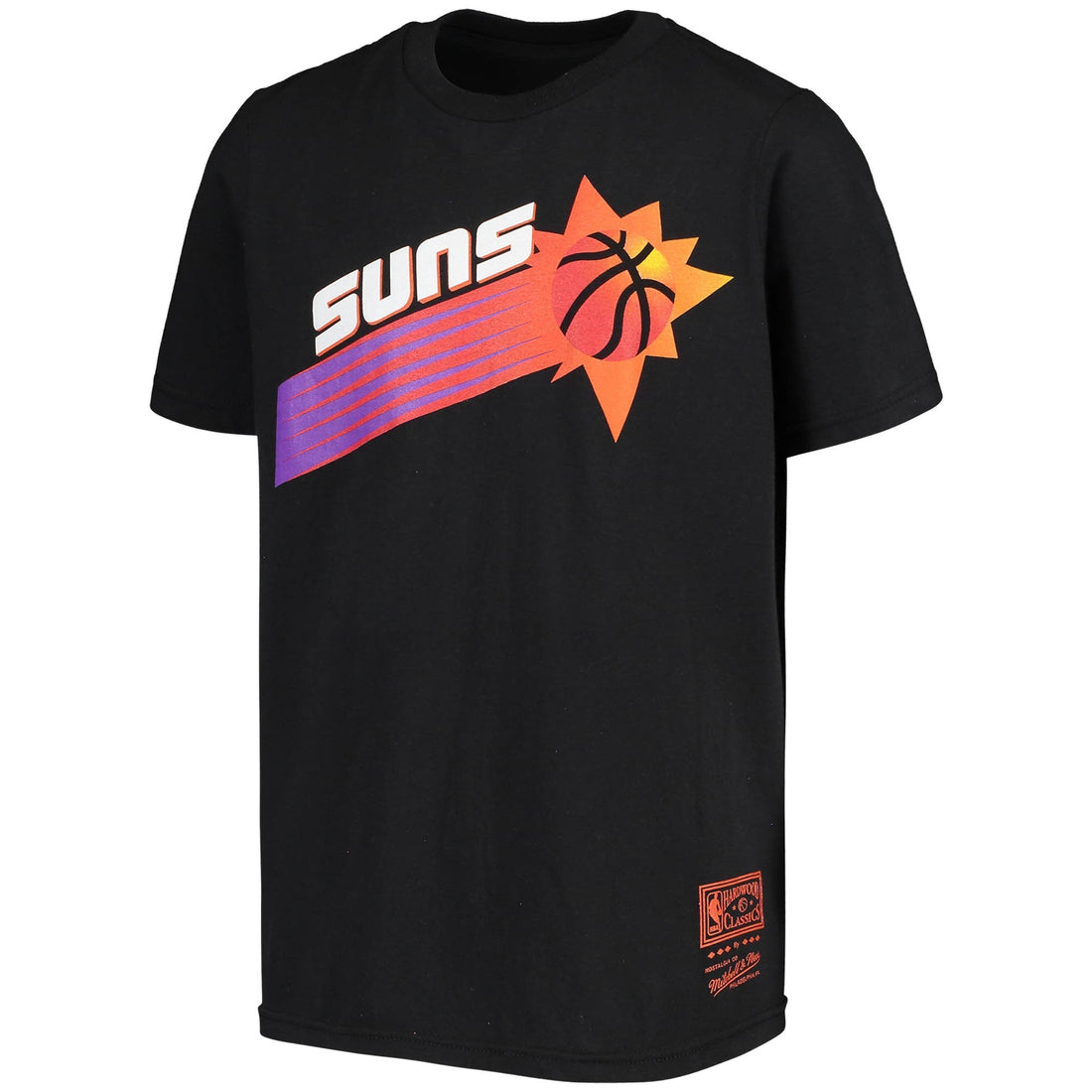 Phoenix Suns Mitchell &amp; Ness Youth Throwback Logo Hardwood Classics Burst T-Shirt - Black