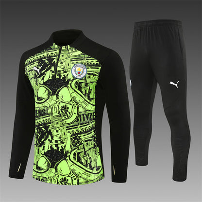 Manchester City Tracksuit 24/25 Black and green