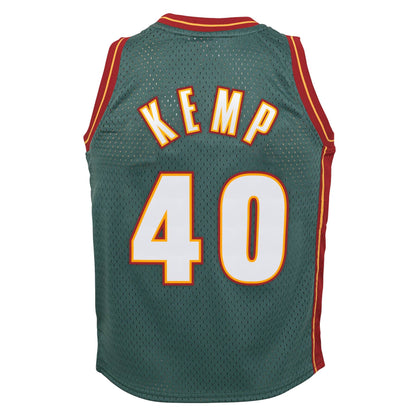 Youth Shawn Kemp Seattle Supersonics Mitchell &amp; Ness 1996-96 Green NBA Swingman Hardwood Classics Jersey