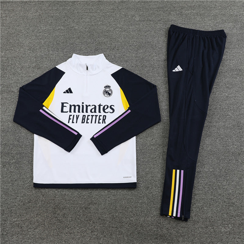 Real Madrid Tracksuit (White) - Kids