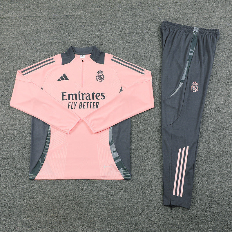 Real Madrid Tracksuit Pink &amp; Grey