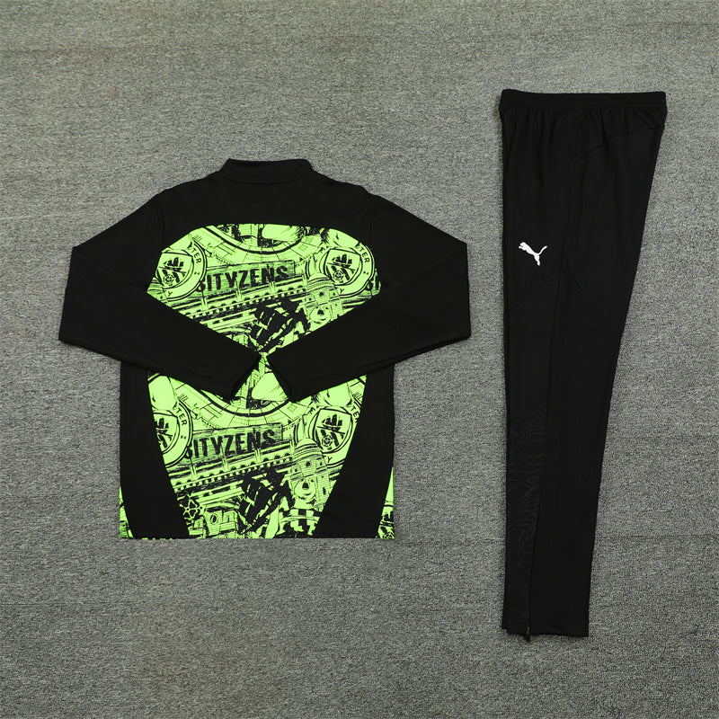 Manchester City Tracksuit 24/25 Black and green