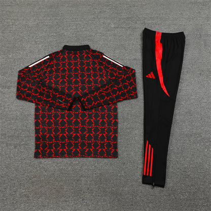 Manchester United Tracksuit  black and Red 2024/2025