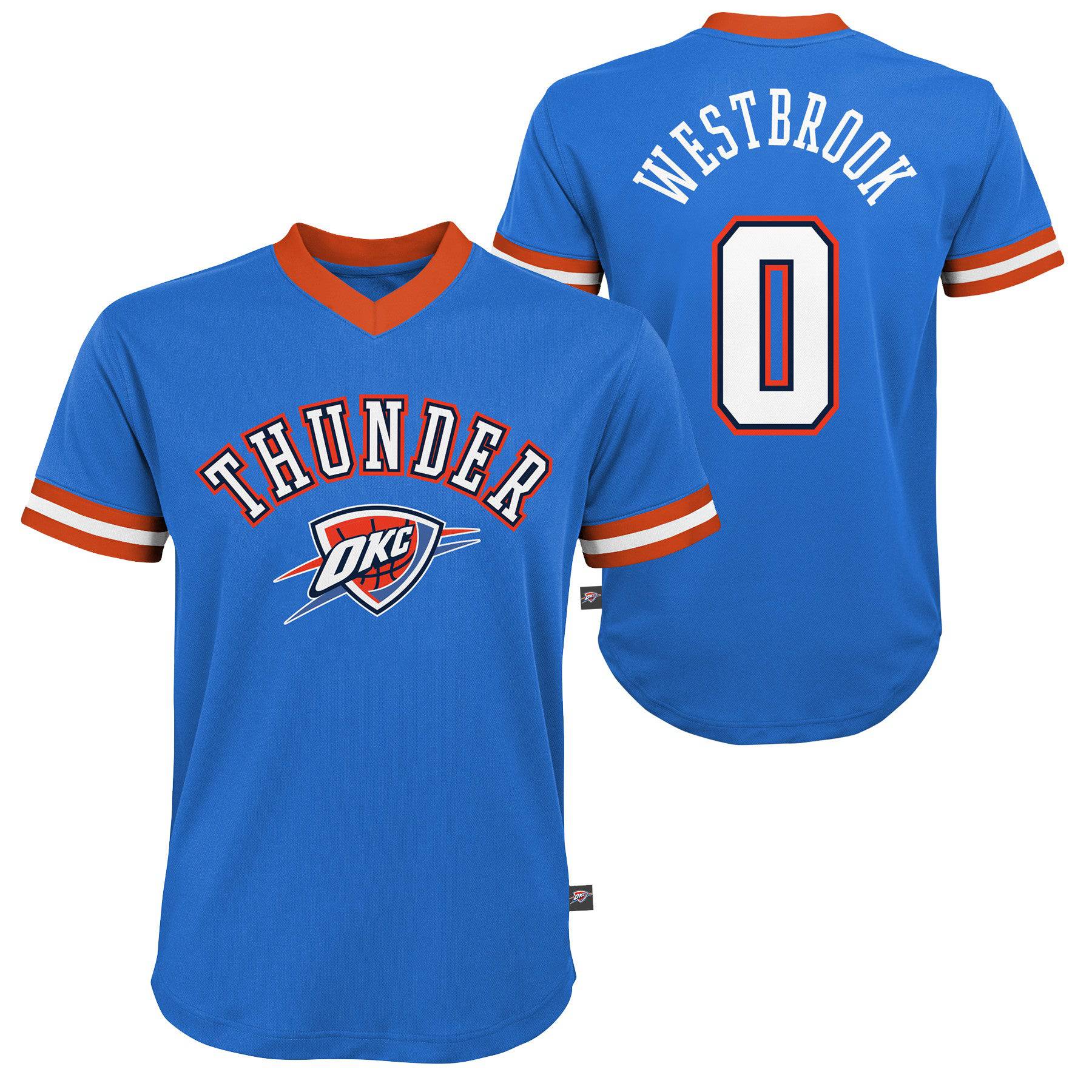 Youth Russell Westbrook Oklahoma City Thunder V-Neck Jersey