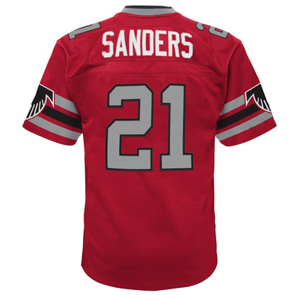 Youth Atlanta Falcons Deion Sanders Mitchell &amp; Ness Red 1989 Retired Player Vintage Jersey