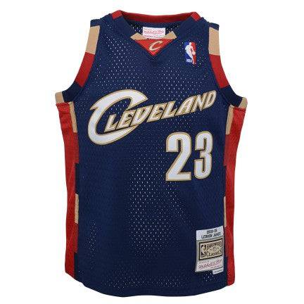 Youth Cleveland Cavaliers LeBron James Mitchell &amp; Ness Navy 2008-09 Hardwood Classics Swingman Jersey