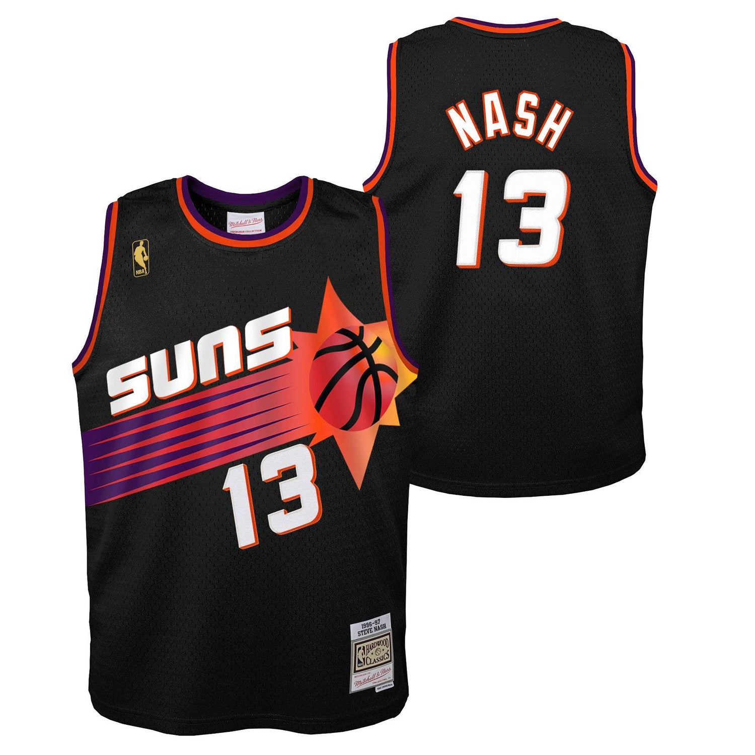 Youth Phoenix Suns Steve Nash Mitchell &amp; Ness Black 1996-97 Hardwood Classics Swingman Jersey