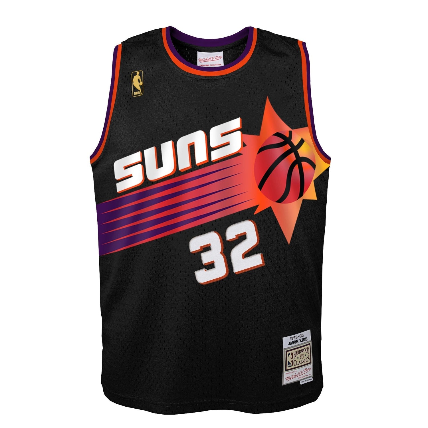 Youth Phoenix Suns Jason Kidd Mitchell &amp; Ness Black 1996-97 Hardwood Classics Swingman Jersey