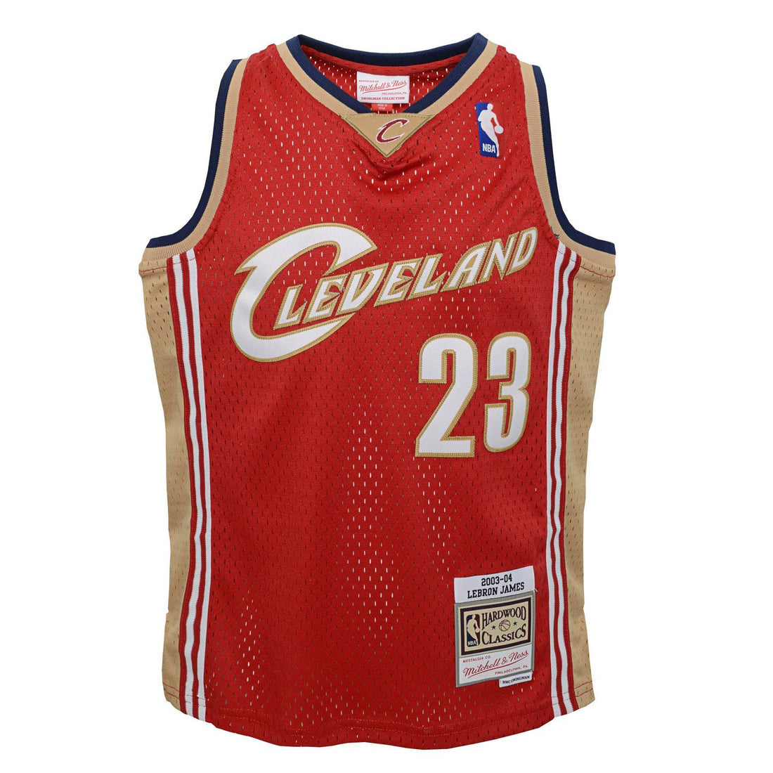 Youth Cleveland Cavaliers LeBron James Mitchell &amp; Ness Wine 2003-04 Hardwood Classics Swingman Jersey