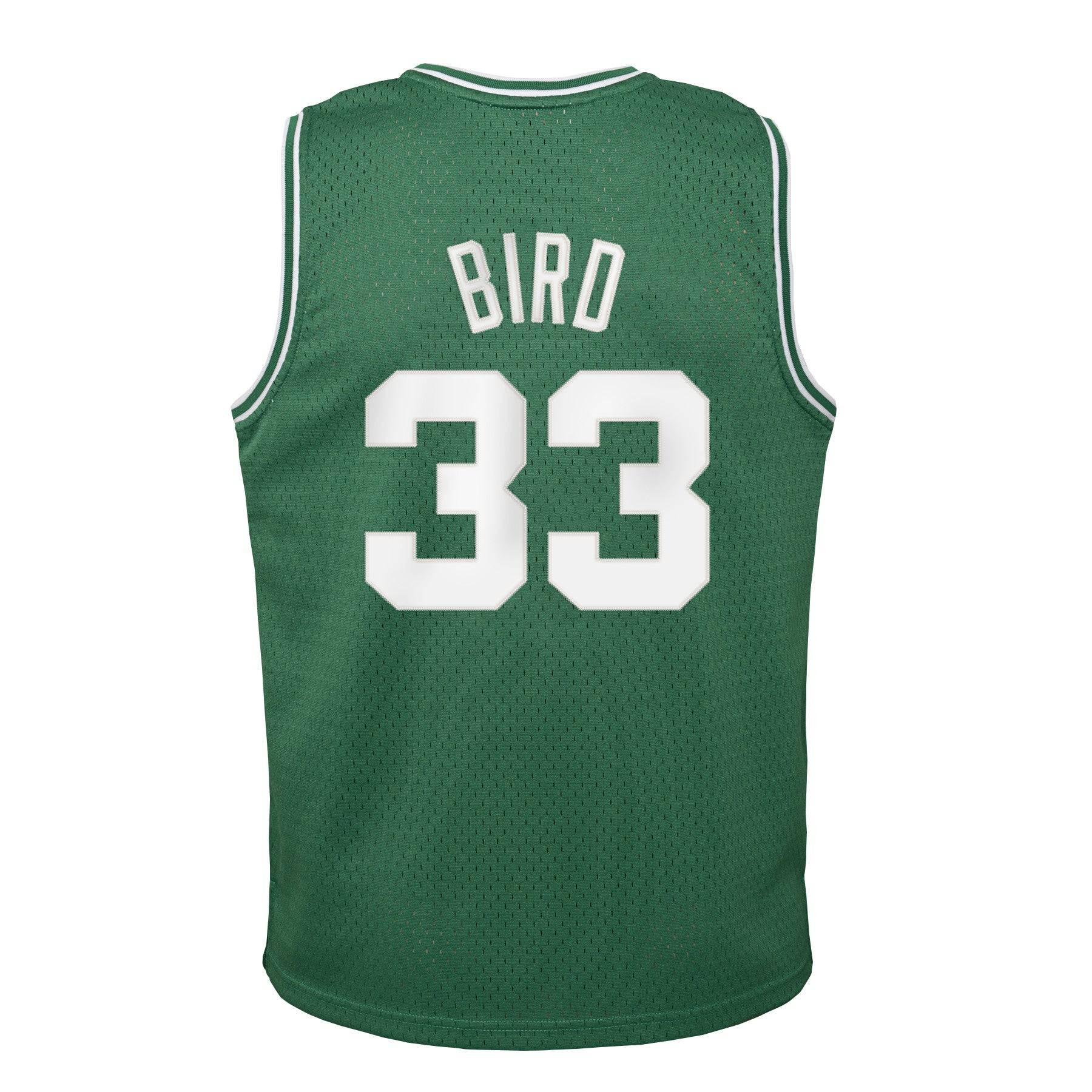 Youth Boston Celtics Larry Bird Mitchell &amp; Ness Kelly Green 1985-86 Hardwood Classics Swingman Jersey