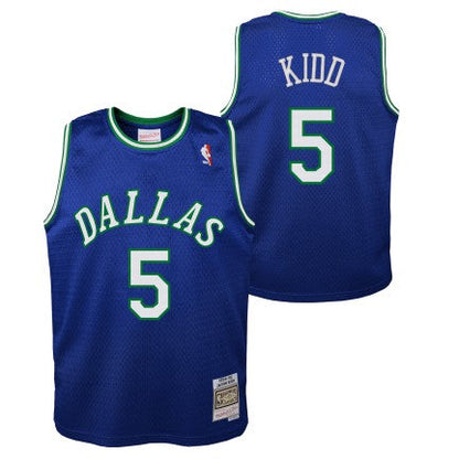 Youth Jason Kidd Dallas Mavericks Mitchell &amp; Ness Blue 1994-95 Hardwood Classics Swingman Jersey