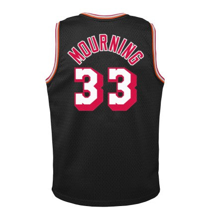 Youth Miami Heat Alonzo Mourning Mitchell &amp; Ness Black 1996-97 Hardwood Classics Jersey