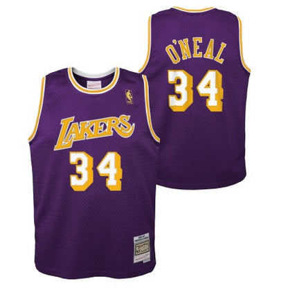 Youth Los Angeles Lakers Shaquille O`Neal Mitchell &amp; Ness Purple 1996-97 Hardwood Classics Swingman Jersey