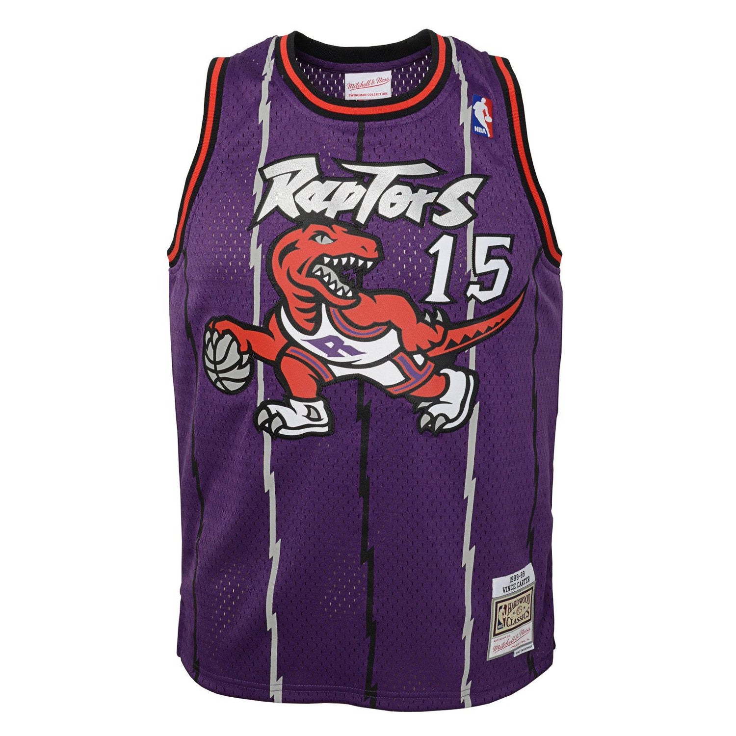 Youth Toronto Raptors Vince Carter Mitchell &amp; Ness Purple Hardwood Classics Jersey