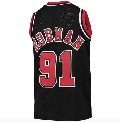 Youth Chicago Bulls Dennis Rodman Mitchell &amp; Ness Black 1997-98 Hardwood Classics Swingman Jersey