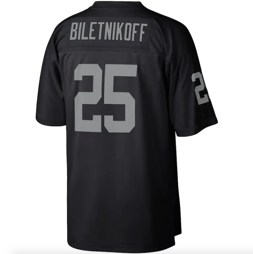 Mitchell &amp; Ness Fred Biletnikoff Las Vegas Raiders Black Retired Player Legacy Jersey