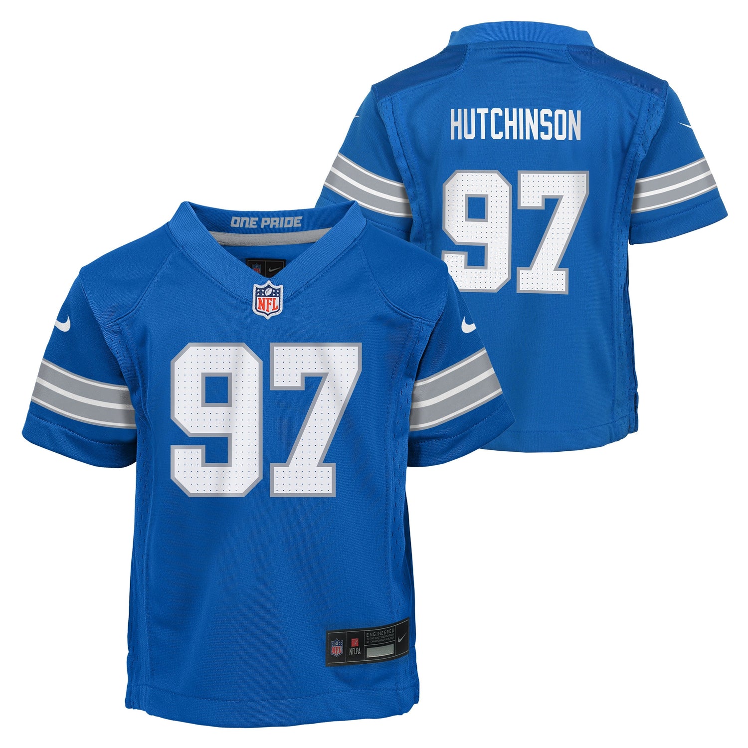 Preschool Detroit Lions Aidan Hutchinson Nike Blue Game Jersey