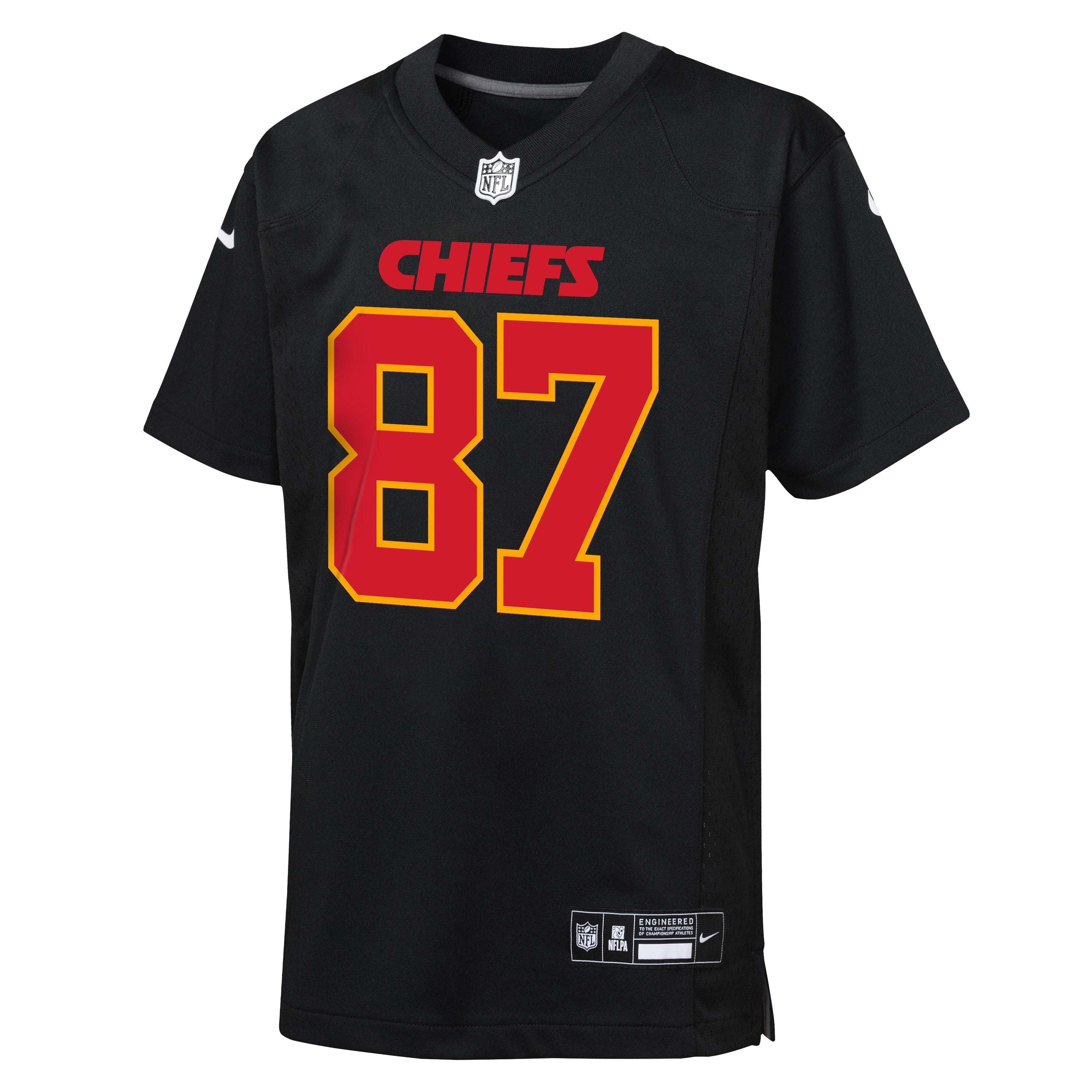 Youth Kansas City Chiefs Travis Kelce Nike Carbon Black Game Jersey