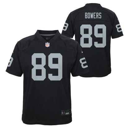 Youth Brock Bowers Las Vegas Raiders Black Nike Game Jersey