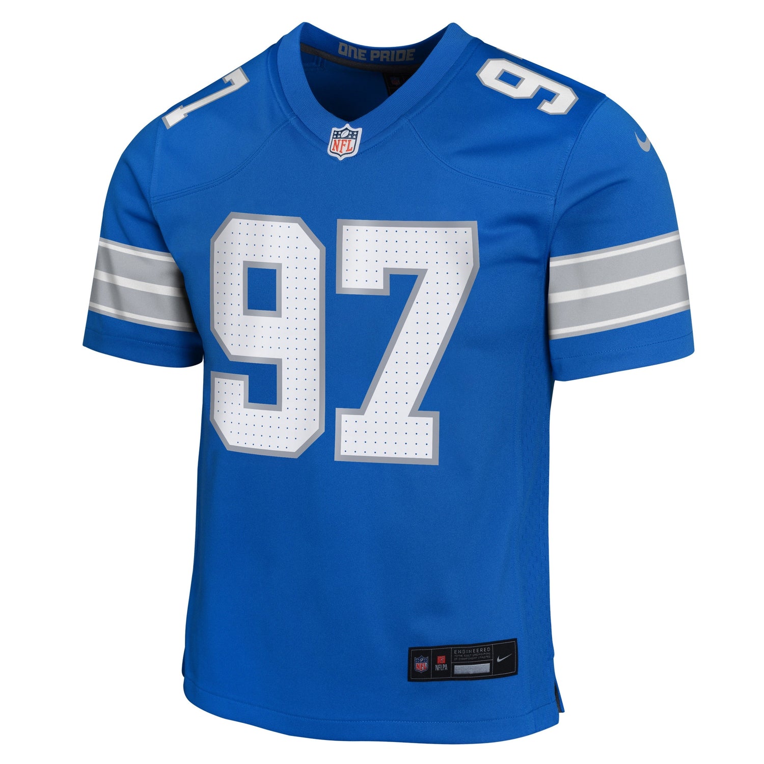 Youth Detroit Lions Aidan Hutchinson Nike Blue Game Jersey