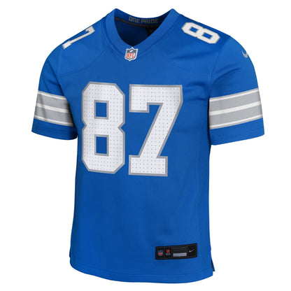 Youth Detroit Lions Sam LaPorta Nike Blue Game Jersey