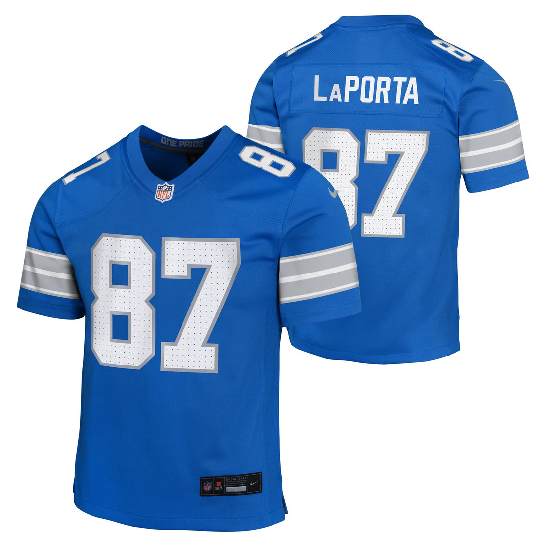 Youth Detroit Lions Sam LaPorta Nike Blue Game Jersey