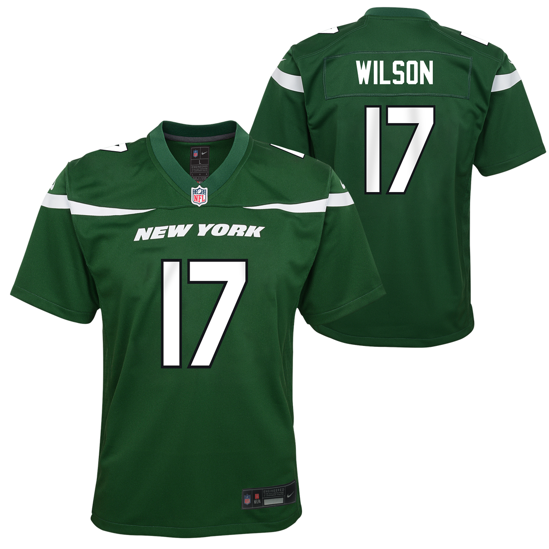 Youth Garrett Wilson New York Jets Nike Green Game Jersey