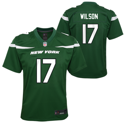 Youth Garrett Wilson New York Jets Nike Green Game Jersey